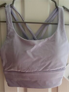 NWT lululemon athletica Lavender Energy Longline Sports Bra size 4